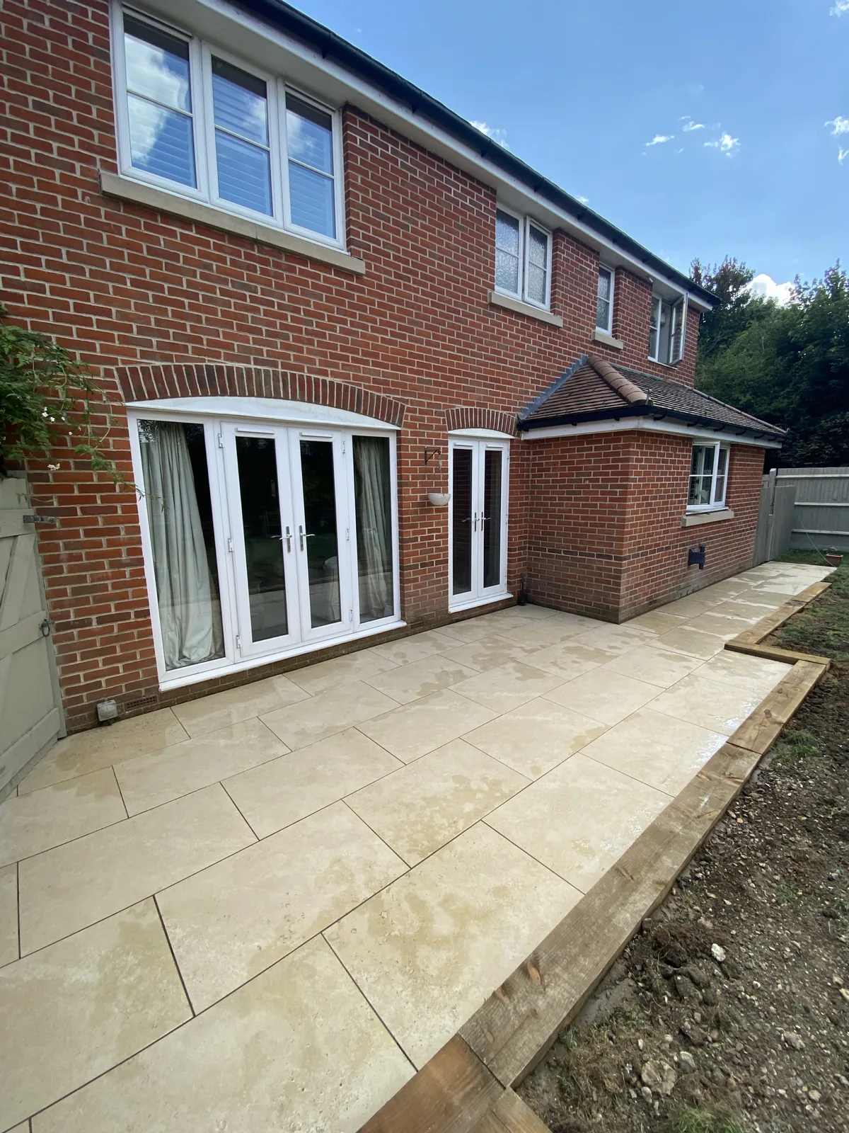 Patio and landscaping work completed by Monkey Business